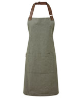 Annex Oxford bib apron — Moss