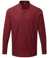 Maxton check long sleeve shirt — Black/Red