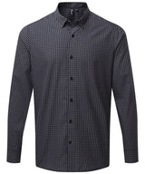 Maxton check long sleeve shirt — Steel/Black