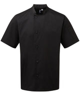 Chef's essential short sleeve jacket — Black