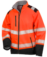 Printable ripstop safety softshell — Fluorescent Orange/Black