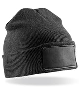 Double-knit printers beanie — Black