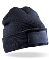 Double-knit printers beanie — Navy