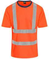 High visibility t-shirt — HV Orange/Navy