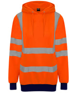 High visibility hoodie — HV Orange/Navy