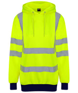 High visibility hoodie — HV Yellow/Navy