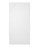 Printable border hand towel — White