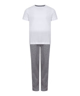 Kids long pyjamas — White/Heather Grey