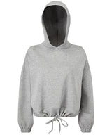 Women's TriDri® cropped oversize hoodie — Heather Grey