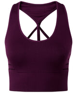 TriDri® seamless '3D fit' multi-sport reveal sports bra — Mulberry
