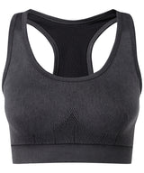 Tridri® seamless 3D fit" multi-sport sculpt bra top denim" — Black Denim