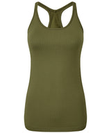 Women's TriDri® seamless 3D fit" multi-sport sculpt vest with secret support" — Olive