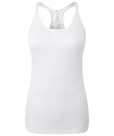 Women's TriDri® seamless 3D fit" multi-sport sculpt vest with secret support" — White
