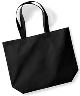 Organic premium cotton maxi tote — Black