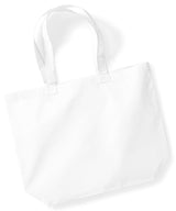 Organic premium cotton maxi tote — White