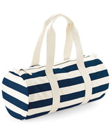 Nautical barrel bag — Natural/Navy