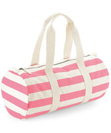 Nautical barrel bag — Natural/Pink
