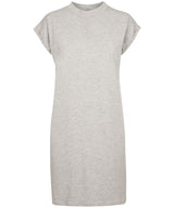 Women's turtle extended shoulder dress — Heather Grey*