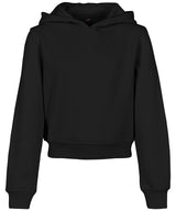 Girls cropped sweat hoodie — Black