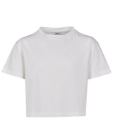 Girls cropped Jersey tee — White