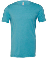 Unisex heather CVC short sleeve t-shirt — Heather Aqua
