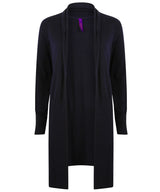 Women's longline open cardigan — Navy