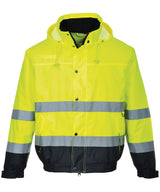 Hi-vis bomber jacket (S463/S226) — Hi-Vis Yellow/Navy