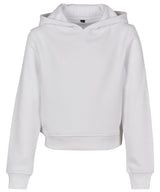 Girls cropped sweat hoodie — White
