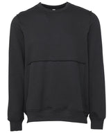 Unisex raw-seam crew pullover — Dark Grey