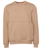 Unisex raw-seam crew pullover — Heather Oatmeal