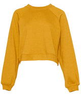 Women's raglan pullover fleece — Heather Mustard