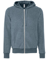 Unisex sueded fleece full-zip hoodie — Heather Slate