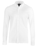 Kingston – stretch deluxe piqué shirt — White