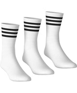3-pack crew socks — White