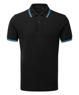 Classic fit tipped polo — Black/Turquoise