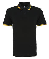 Classic fit tipped polo — Black/Yellow