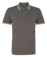 Classic fit tipped polo — Charcoal/White