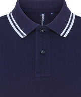 Women's classic fit tipped polo — Navy/White