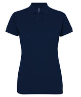 Women’s polycotton blend polo — Navy