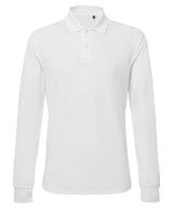 Men's classic fit long sleeved polo — White