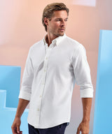 Men’s cotton long sleeve Oxford shirt — lifestyle