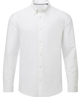 Men’s cotton long sleeve Oxford shirt — White