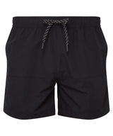 Block colour swim shorts — Black