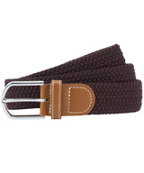 Braid stretch belt — Brown