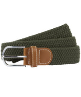 Braid stretch belt — Olive