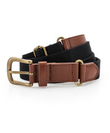 Faux leather and canvas belt — lifestyle