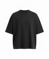 AWDis 240 boxy cropped T — Deep Black