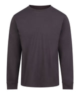 AWDis 180 long sleeve T — Solid Charcoal