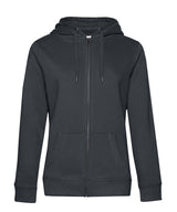 B&C Queen zipped hooded — Asphalt*