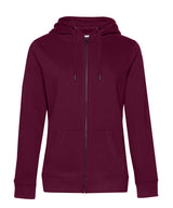 B&C Queen zipped hooded — Dark Cherry